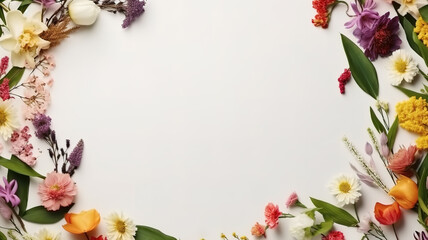 Obraz na płótnie Canvas Flower decoration on a white background