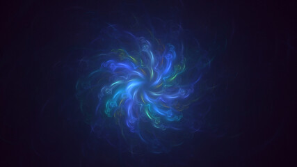 3D rendering abstract colorful fractal light background