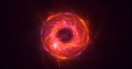 3D rendering abstract round light background