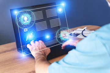 Medical technology in clinic or hospital. Treatment and use of computer technologies in medicine.