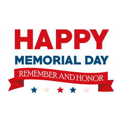 happy memorial day usa lettering