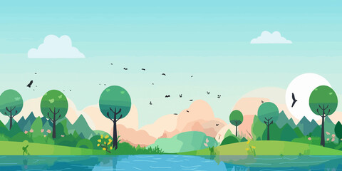 World Environment Day depicted in flat design