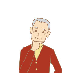 困っているシニア男性