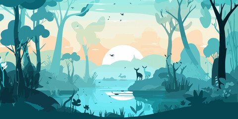 Artistic hand drawn concept of World Environment Day