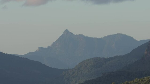 Long view of Mount Warning from Rosins Lookout, Numinbah Valley, Gold Coast Hinterland