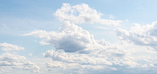 White clouds in the blue sky