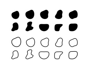 Imperfect Doodle Circle vector Shapes set