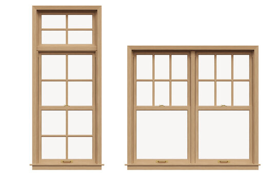 Fototapeta windows in the interior isolated on transparent background, 3D illustration, cg render 