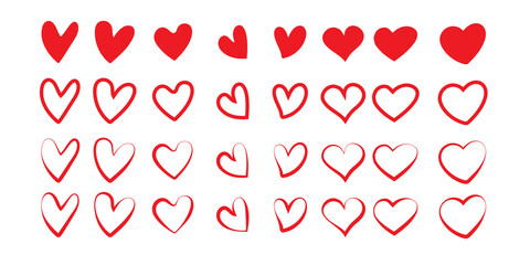 Heart Svg Bundle - Hearts Svg, Love Svg, Valentine Days Svg, Cute Heart Cut Files, Heart Icons, Dxf, Png, Eps, Heart Cricut, Heart Clipart,