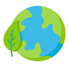 Illustration of Green Earth design Icon