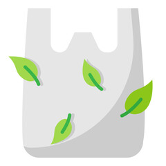 Illustration of Eco Plastic Bag design Icon
