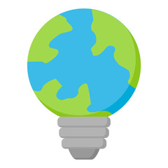 Illustration of Eco Bulb design Icon
