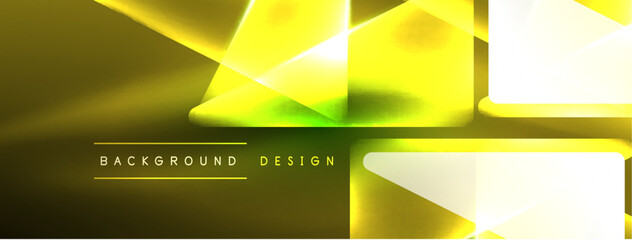 Vibrant Geometric Neon Shiny Line Background. A Bold and Stunning Display of Shapes, Lines, Colors, and Glow, Perfect for Futuristic Modern Designs, Hi-tech Presentations, Technology Web Pages