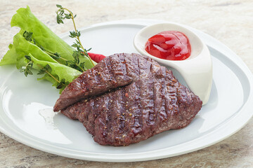 Grilled machete skirt beef steak