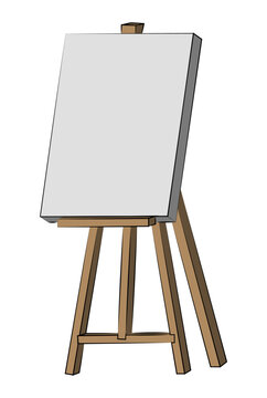 easel for painting vector illustration