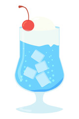 クリームソーダのイラスト