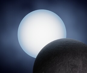 white dwarf is what stars like the Sun become after they have exhausted their nuclear fuel 3d rendering