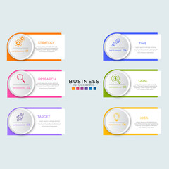  Tree steps modern business infographic template design