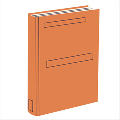 book in doodle style isolated, vector