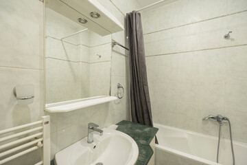 Interior of a bathroom in rental apartment