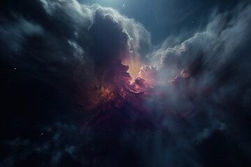 Stunning nebula in outer space. Photorealistic generative art