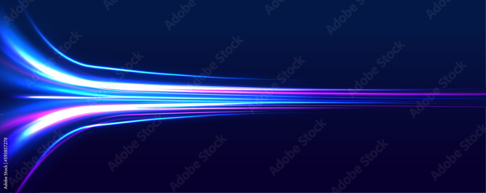 Poster magic moving fast speed police lines. laser beams luminous abstract sparkling isolated on a transpar