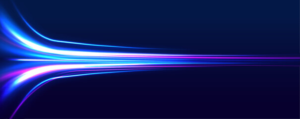 Magic moving fast speed police lines. Laser beams luminous abstract sparkling isolated on a transparent background. Abstract neon color glowing lines background.	