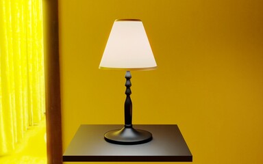 lamp on the table