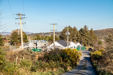 Fototapeta premium Aerial view of the water plant at Gortahork in County Donegal, Republic of Ireland