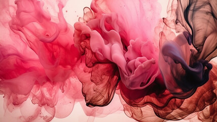 Abstract pink alcohol ink style. Generative AI