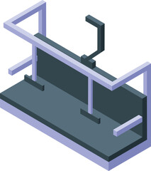 Ski lift bench icon isometric vector. Winter travel. Car slope © ylivdesign