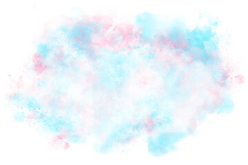 Fototapeta na wymiar cloud smoke powder gradient with transparent background
