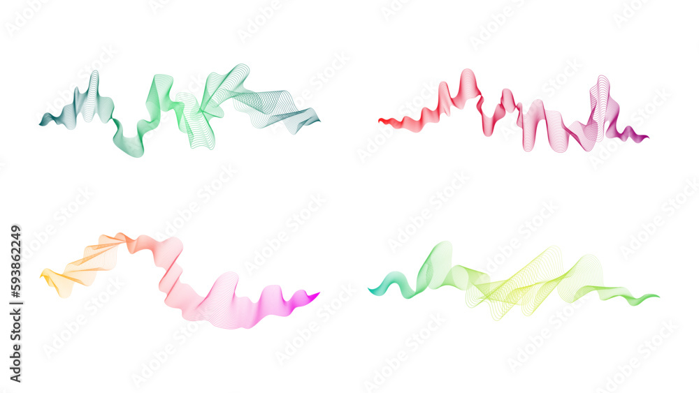 Poster Abstract backdrop with wave gradient lines
