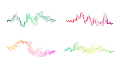 Abstract backdrop with wave gradient lines