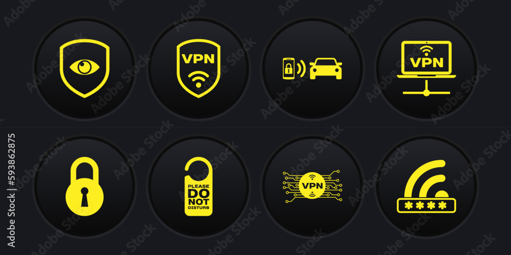 Poster set lock, vpn computer network, please do not disturb, with microchip circuit, smart car alarm syste