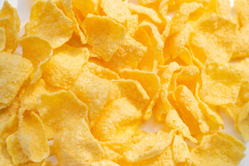 Corn chips snack on white background