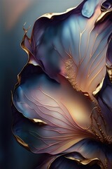 abstract floral alcohol ink background design, made with generative ai