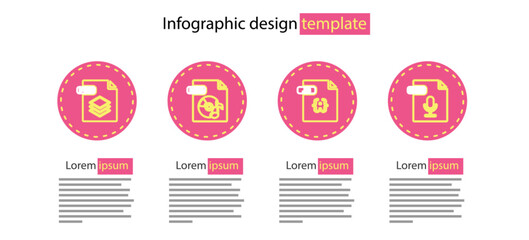 Set line JS file document, OGG, MP3 and PSD icon. Vector