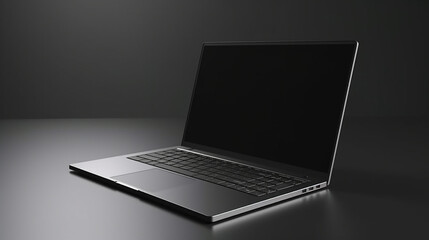 Notebook or laptop screen mockup, AI Generative.