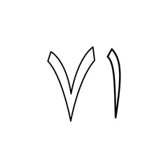 Arabic cardinal number icon vector logo design template