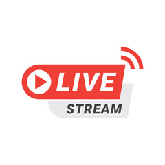 Live streaming colorful vector icon. Broadcast online stream sign.