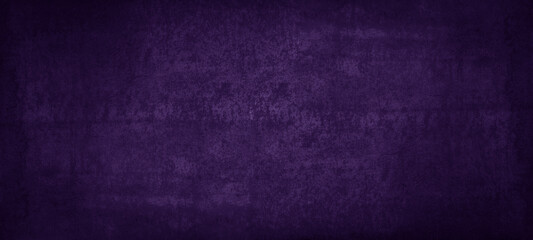 Dark abstract scratched purple concrete paper texture background banner pattern