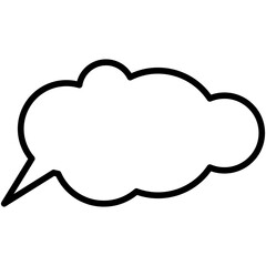 Speech balloons icon, line style vector illustration