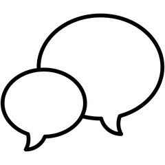 Speech balloons icon, line style vector illustration
