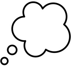 Speech balloons icon, line style vector illustration