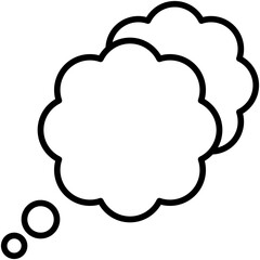 Speech balloons icon, line style vector illustration