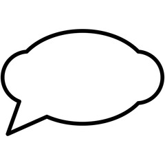 Speech balloons icon, line style vector illustration