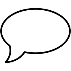 Speech balloons icon, line style vector illustration