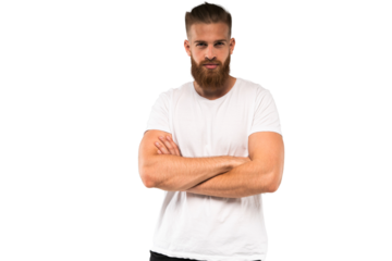 Handsome young guy posing in studio - isolated