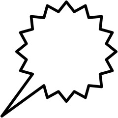 Fototapeta na wymiar Speech balloons icon, line style vector illustration